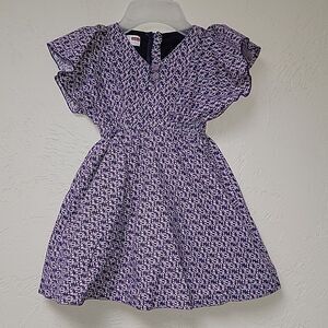 NAME IT LILAC PURPLE FLORAL SLEEVELESS DRESS, SIZE 3-4 YEARS
